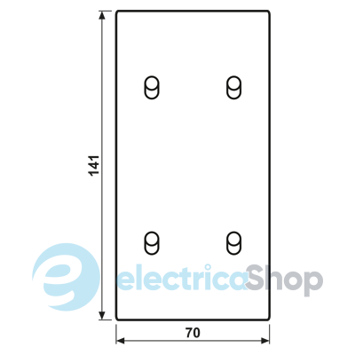 Накладка 2-п. для выключателя с 4-ма тумблерами «цилиндр», вертик. JUNG LC12-25R0238 terre sienne pâle (32123)
