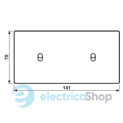 Накладка 2-п. для выключателя с 2-ма тумблерами «цилиндр», горизонт. JUNG LC12-200R0210 outremer gris (32024)