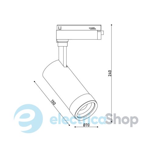 Трековый светильник KLOODI KD-ZOOM 30W CCT WH LED 3000-6000K 3440Lm