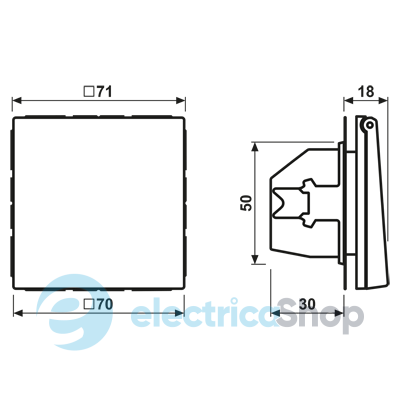 Розетка із з/к 250V/16A з кришкою, пруж.затиск JUNG LC1520BFKL217 vert anglais clair (32041)