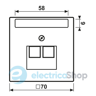 Накладка для компьютерной розетки UAE JUNG LC969-1UA203 gris 31 (32011)
