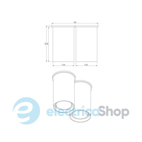Точковий світильник PikArt 34573-1 LLP Double