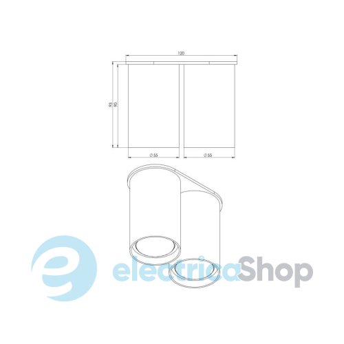 Точковий світильник PikArt 35335-1 LLP Double