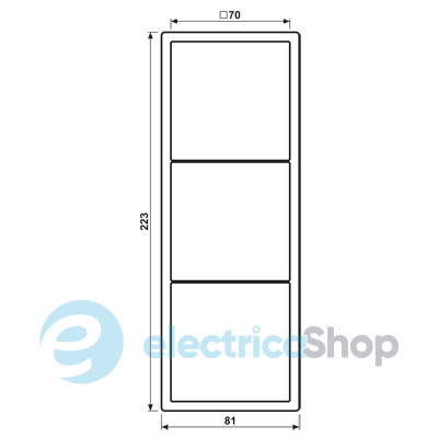 Рамка 3-постовая Jung LS990 LC983245 дюропласт, blanc ivoire (4320B)