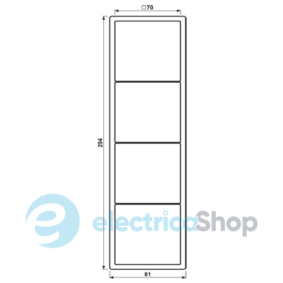 Рамка 4-постовая Jung LS990 LC984240 дюропласт, ombre brûlée claire (32131)