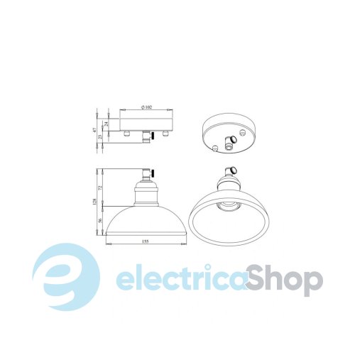 Підвісний світильник PikArt Cheramics 34907-1