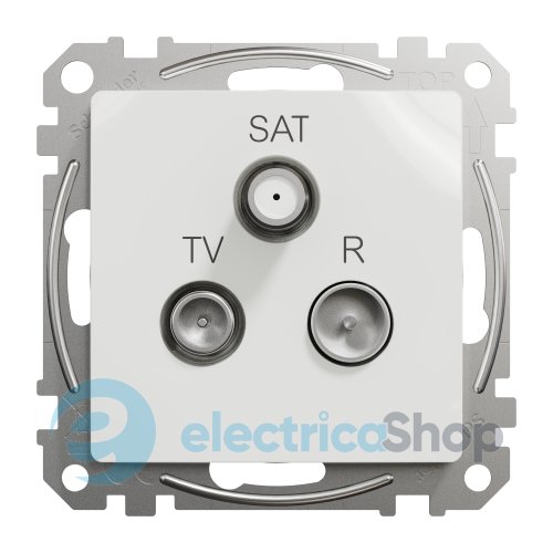 Розетка R/TV/SAT концевая 4дБ, Sedna Design SDD114481 черный