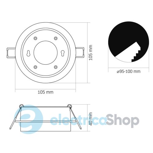 Светильник встроенный VIDEX LED VL-SPF33R-B 30W (28823)