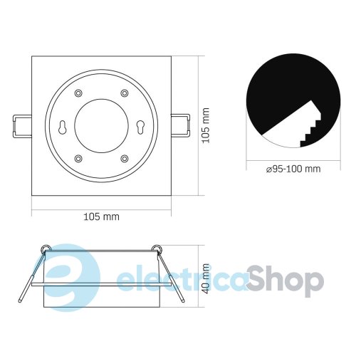 Светильник встроенный VIDEX LED VL-SPF33S-B 30W (28826)