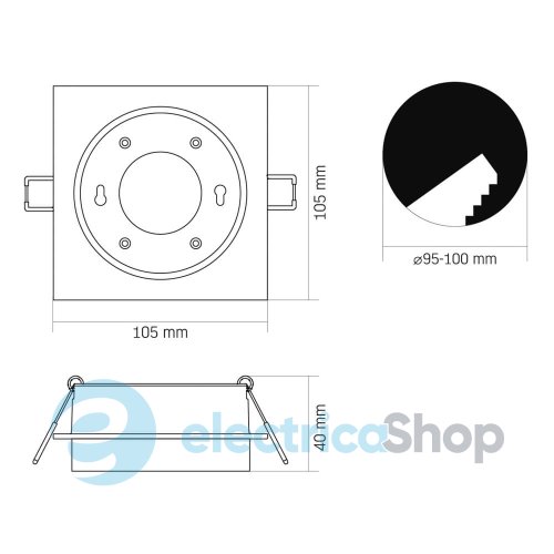 Светильник встроенный VIDEX LED VL-SPF33S-W (28825)