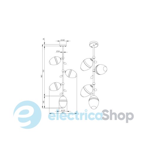 Люстра PikArt Burgeon Pendant 1 35176-4