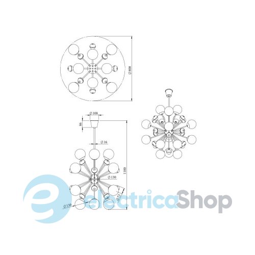 Люстра PikArt Burst 2 34627-1