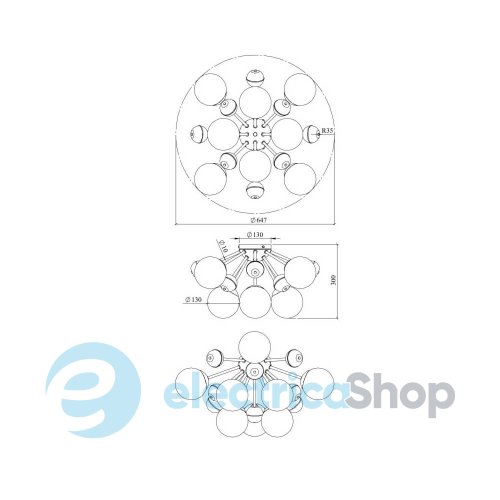 Люстра PikArt Burst 1 34601-4