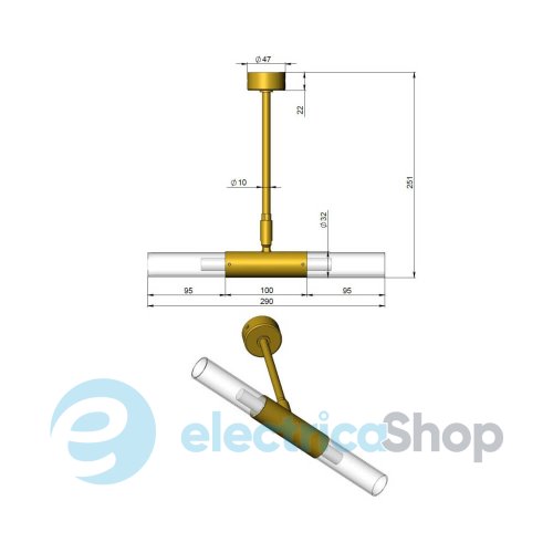 Стельовий світильник PikArt 33959-3