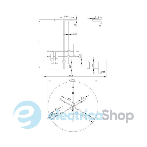 Люстра PikArt 28179-4 Constructio L3