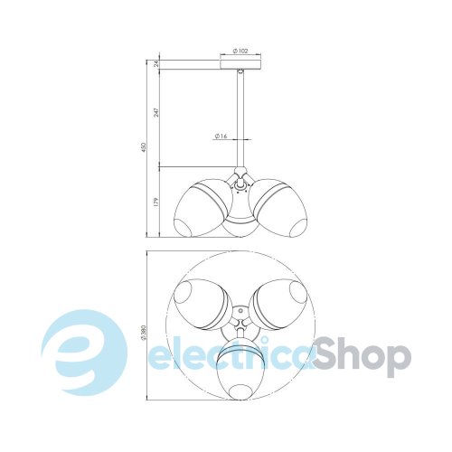 Люстра PikArt Burgeon Lamp 3 35147-1