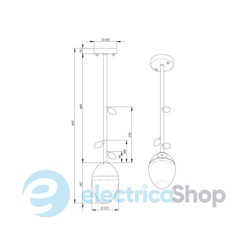Люстра PikArt Burgeon Pendant 4 35265-5