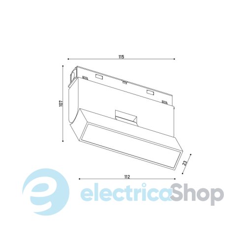 Магнитный трековый светильник Kloodi 6W 120° 4000К 840LM KDMG-BOOK112 PC 6W 4K BK