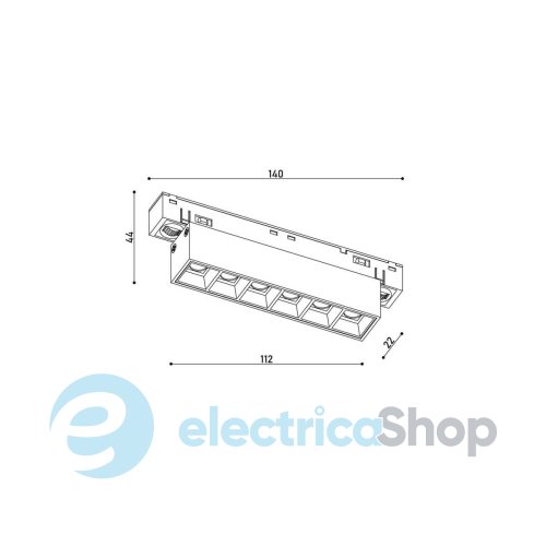 Магнитный трековый светильник Kloodi KDMG-LINE112 DL 6W 3K WH 480LM