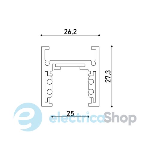 Магнитный трековый шинопровод накладной Kloodi KDMG-SLIM-TRN 2M BK 48V 2м