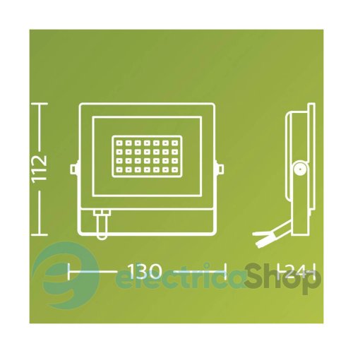 Прожектор Philips LED Lois Flood BL 20W 3000K HV 929004641601