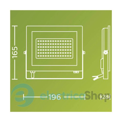 Прожектор Philips LED Lois Flood BL 50W 3000K HV 929004642001