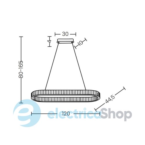 Люстра AZzardo SPARK OVAL PENDANT 120 CCT DIMM GO + REMOTE CONTROL AZ6711