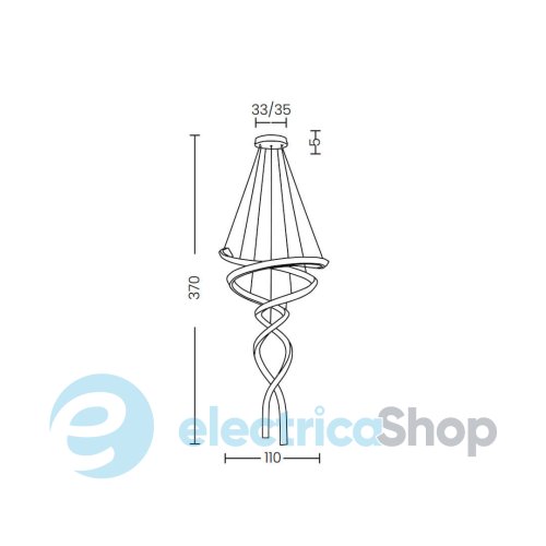 Люстра AZzardo SPARK SPIRAL XXL CCT SWITCH DIMM GO AZ6898