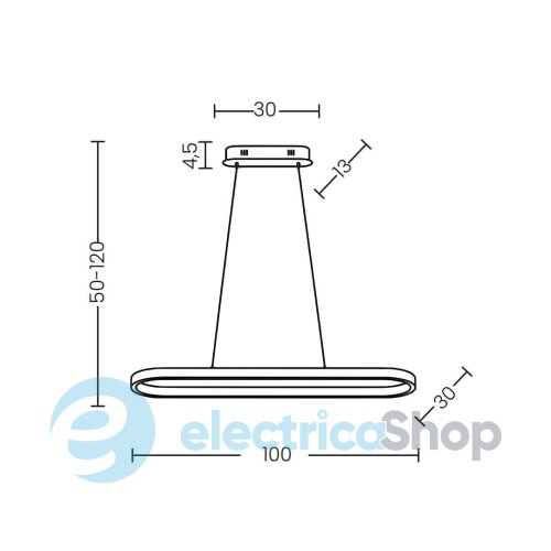 Люстра AZzardo CAMELIA 100 OVAL 3-STEP DIMM GO AZ6771