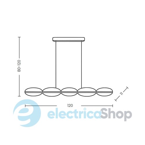 Люстра AZzardo POND 120 PENDANT 3-STEP DIMM CHAMPAGNE AZ6782