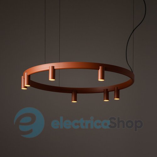 Люстра Nowodvorski Fourty Round VII GU10 R35 LED 7+6x10W+9W Terracotta 12418