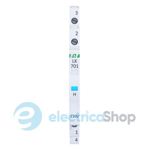 Индикатор напряжения 110V/AC+N, 1хLED, DIN, F&F LK-701B-110V, синий