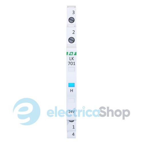 Индикатор напряжения 12÷48VAC / 12÷60VDC, 1хLED, DIN, F&F LK-701B-24V, синий