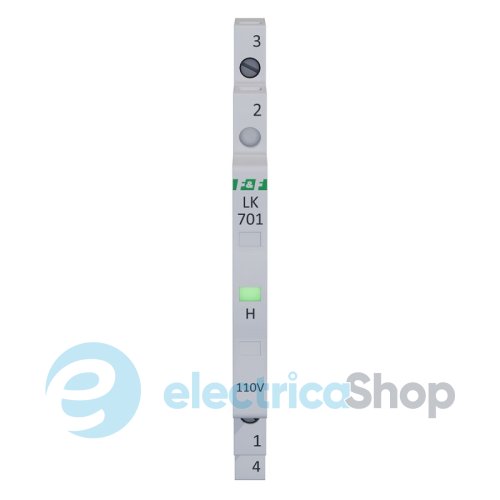 Индикатор напряжения 110V/AC+N, 1хLED, DIN, F&F LK-701G-110V, зеленый