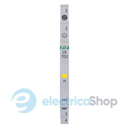 Индикатор напряжения 230V/AC+N, 1хLED, DIN, F&F LK-701Y, желтый