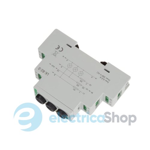 Индикатор напряжения 3х230VAC+N, 1хLED, DIN, F&F LK-BZ-3K, зеленый / красный / синий