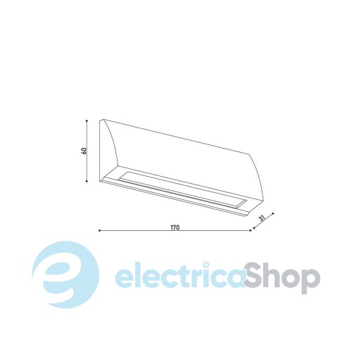 Вуличний настінний світильник KLOODI KDWL-RAM170 6W 3K AN LED 420Lm IP54
