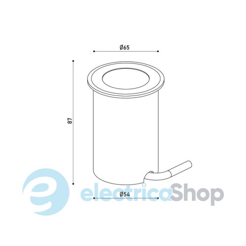 Вуличний вбудований світильник KLOODI KDGL-HB65 5W 3K 24D HC LED 450Lm IP67