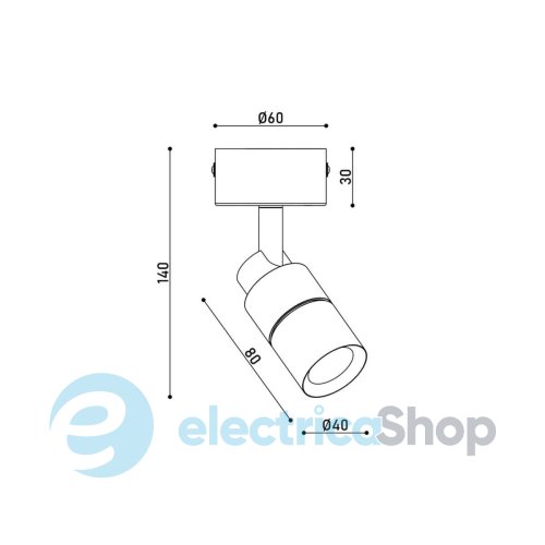 Спотовий cвітильник KLOODI KD-02 5W 4K BK LED 400Lm
