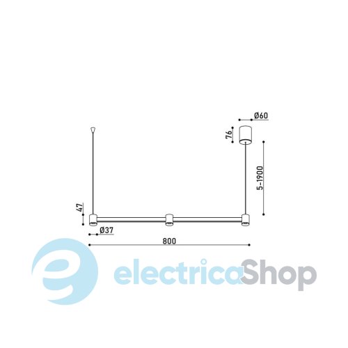 Підвісний світильник Kloodi DECO PE-LOTUS800 10W 3K WH 24° LED