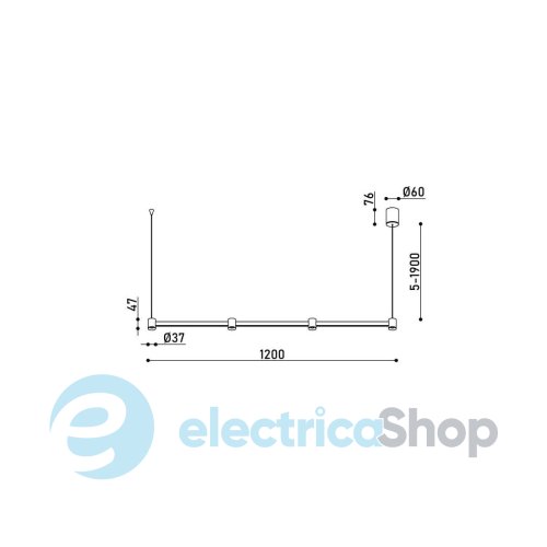 Підвісний світильник Kloodi DECO PE-LOTUS1200 15W 3K WH 24° LED