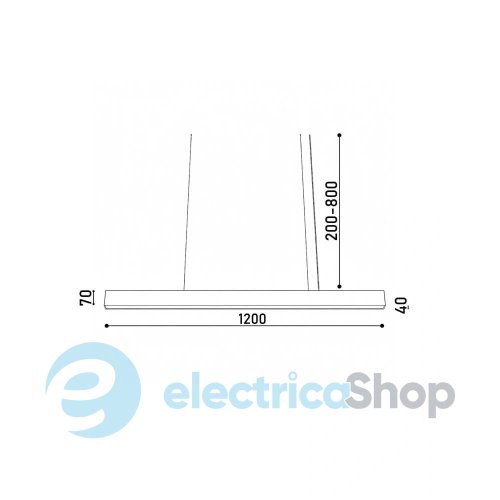 Підвісний світильник Kloodi KD-KORDA4070 1200 40W CCT BK LED 3200Lm