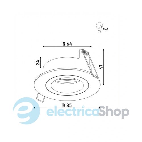 Точечный cветильник KLOODI KD-KOMO R85 IP65 WH GU10 IP65