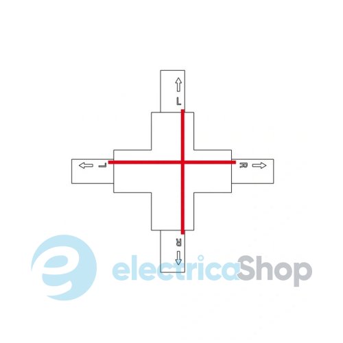 З'єднувач X-подібний Kloodi KDTR-265 WH 1-фазний