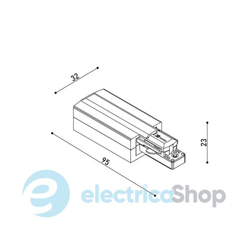 Ввод питания Kloodi KDTR-261 R WH 1-фазный правый