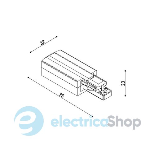 Ввод питания Kloodi KDTR-261 L BK 1-фазный левый