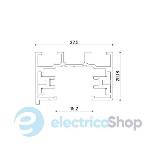 Трековый шинопровод Kloodi KDTR-L230_3 BK 3м 1-фазный