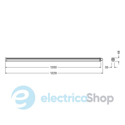 Линейный светодиодный светильник LEDVANCE DP SLIM VALUE 1200 36W 6500K IP65 GY LED 4058075066472