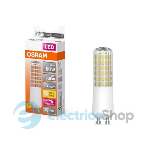 Светодиодная лампа Osram LED T SLIM 60-7W 230V GU10 LED 4058075607378