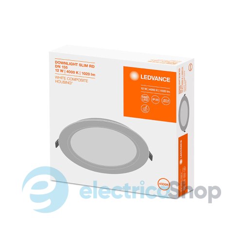 Светильник встроенный Ledvance DL SLIM DN155 12W 4000K WT
